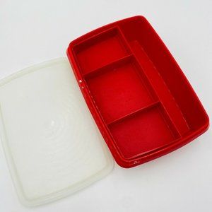 Vintage Red Tuppercraft Storage Container, 767-13, Made in the USA
